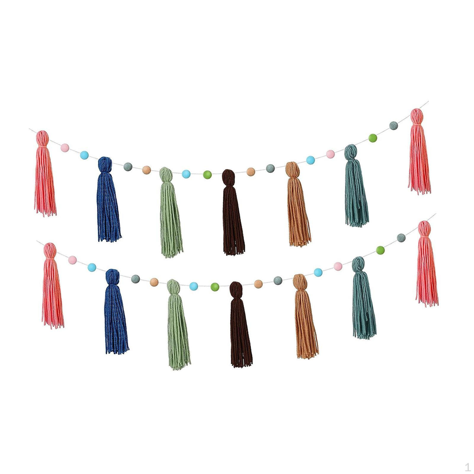 

Бохо-гирлянда с кисточками, декоративный баннер, реквизит для фотографий, 31,5-дюймовое настенное украшение для Style C