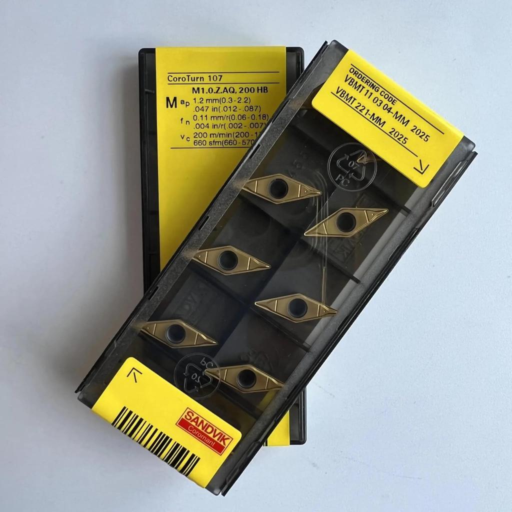 Original Sandvik / VBMT110304-MM 2025  / CNC lathe carbide blade 10 PCS