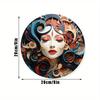Wood Wood Logo Embossed Painted Metal Wall Art Vintage Theme Dorm Home Hallway Decor for Church Front Door Wall Hanging Decor Ideal for Door, Wall