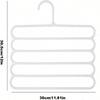 5 Pcs Foldable Multi-Layer Pants Organizer Rack, Space Saver. 32x29cm, PP, Sturdy, for Closet