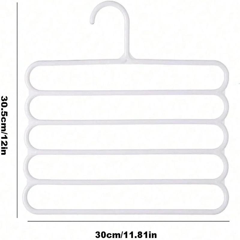 5 Pcs Foldable Multi-Layer Pants Organizer Rack, Space Saver. 32x29cm, PP, Sturdy, for Closet