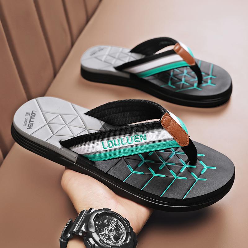 

Flip-flops men s summer 2024 new sports non-slip and wear-resistant large-size home slippers Vietnam pinch foot beach sandals 45 чорний