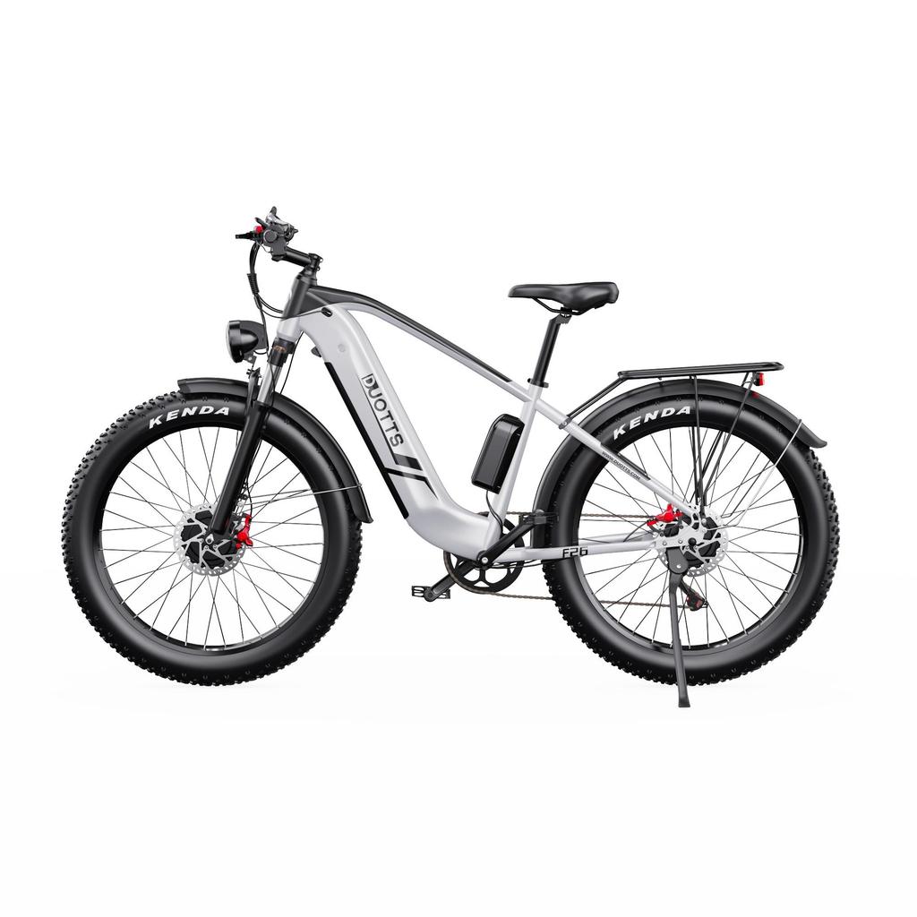 DUOTTS Elektrické kolo F26: Motor 750 W, dojezd 120 km, 26" tlusté pneumatiky, vodotěsnost IPX5, stoupavost 55° (Shimano 7-Speed)