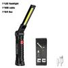 COB LED Folding Work Light 18650 Type-c Rechargeable Lantern Waterproof Magnetic Flashlight Emergency Repair Lamp Camping Torch