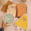 Absorbent Corals Fleece Hand Towel for Children Double Layers Hanging Bathroom Towel Lovely Shape Easy Install