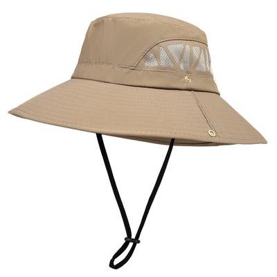 Sun Hat Men'S Summer Eaves Sun Protection Bucket Hat Uv Protection Fishing Mountaineering Quick Drying Breathable Sun Hat