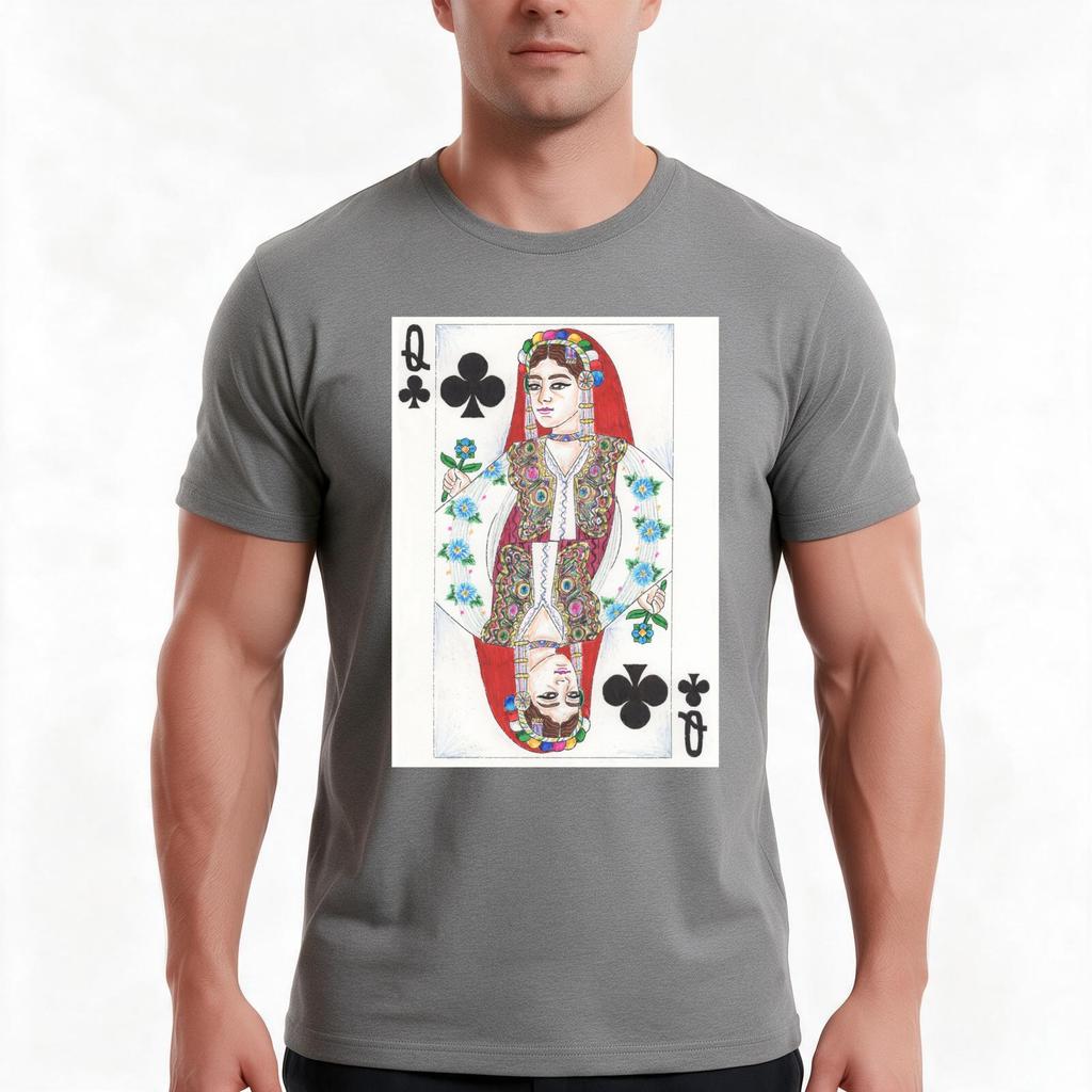 Albanian Queen Of Clubs Medvegja Tshirt Summer Casual Cotton Tee Oversized Streetwear Tops Vintage Graphic Print