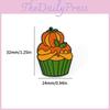 Halloween Cupcake Brooch Quirky And Funny Ghost Skeleton Pumpkin Cake Design