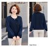 Spring Floral Chiffon Casual Shirt for Middle-Aged & Elderly Women