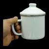 NHZHIW Vintage Enamel Tea Mug with Lid