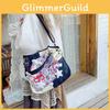 Splicing Handbag Canvas With Cute  Print And Bones Star Decorations