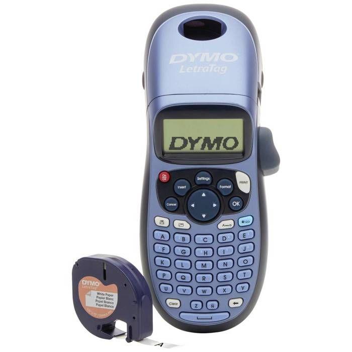 DYMO LetraTag LT-100H ABC Keyboard Label Maker, Widescreen Display, 1 Tape Cassette