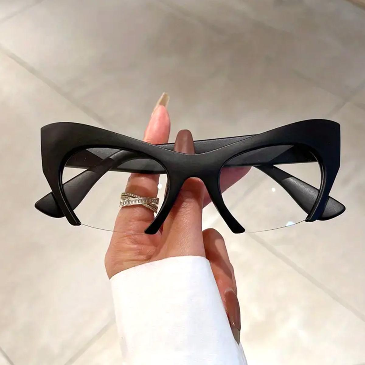 

Напіврамка Котяче око Антиблакитне світло Модні окуляри Оправа окулярів з леопардовим принтом Для щоденної вечірки Використання офісного телефону Комп’ютер Захист очей чорний