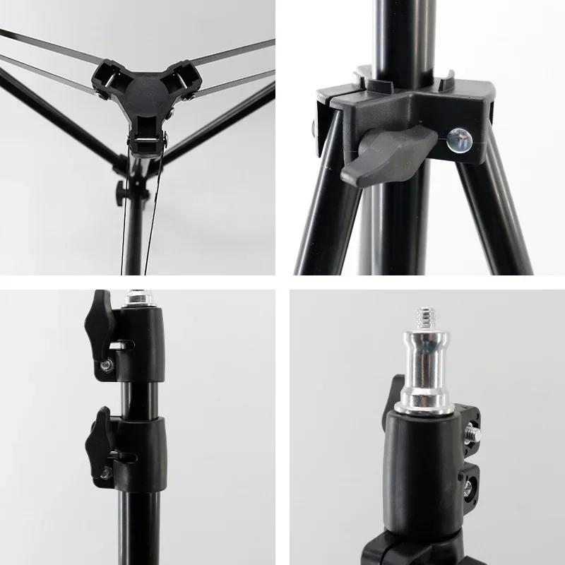 Metal Aluminum Alloy Portable Photography Tripod Light Stand with 1 4 Screw for LED Ring Light Softbox Phone Camera