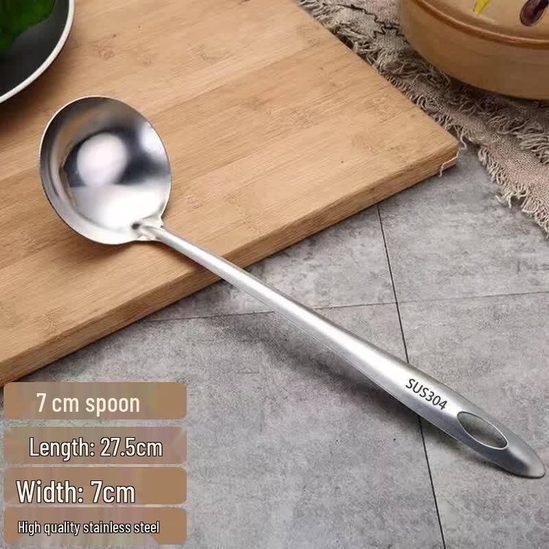 Qiwei 304 Stainless Steel Long Handle Hotpot & Soup Spoon Set