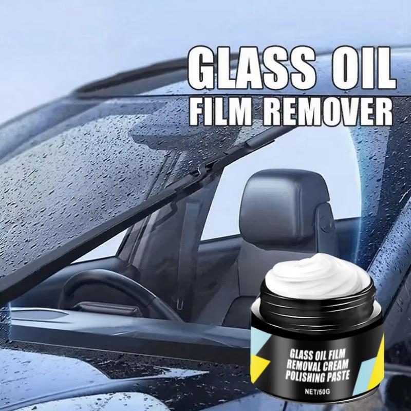 Car Glass Polishing Paste, Removes Oil Film and Oxidation from Car Windows, Long-Lasting Hydrophobic Waterproof and Rain-Proof Polishing Kit,