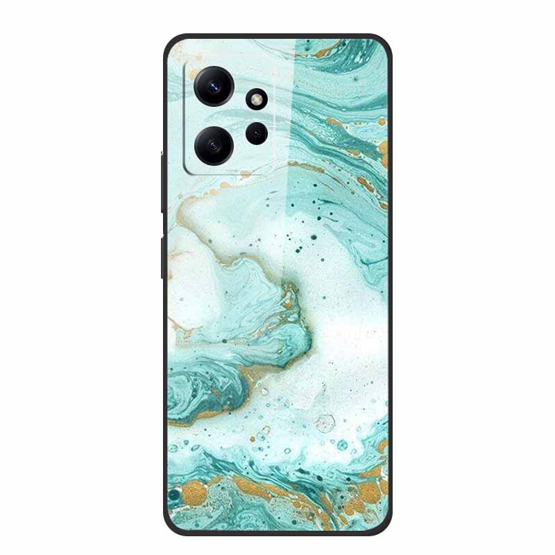 Marble For Redmi Note 12 4G Glass Case Tempered Back Cover Hard Cases For Xiaomi Redmi Note12 4G Protective Shell Colorful Capa