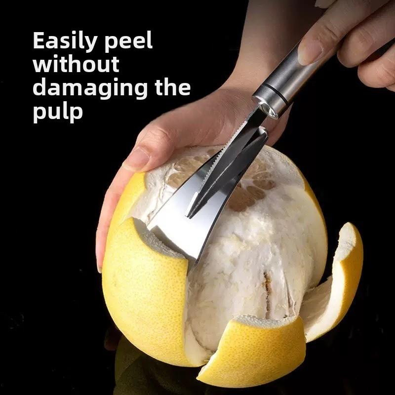 Stainless steel orange peel remover - citrus fruit peeling tool for kitchen use - peel and core remover set of 1/3 pieces 3