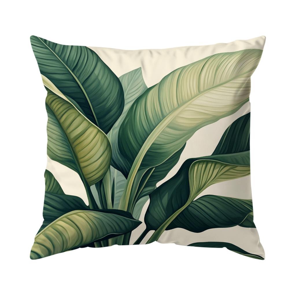 Tropical Leaves In Summer Cushion Covers Pillowcase Fantasy-Inspired Home Decor Sofa Cushion Cover Living Room Bed Car Decor