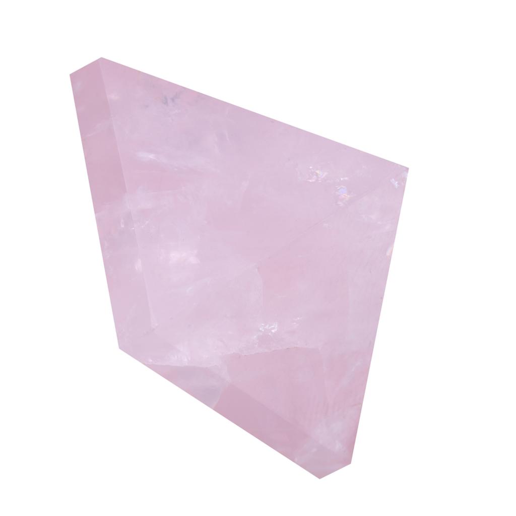 1PC Pink Crystal Rose Quartz Pyramid Carving Figurines Home Decoration Furnishing Article