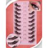 False Eyelashes, 10 Pairs/Box Mini Cute Super Short Half Eye Lashes With Thin And Transparent Stems, Lengthened End, Natural Curly Appearance