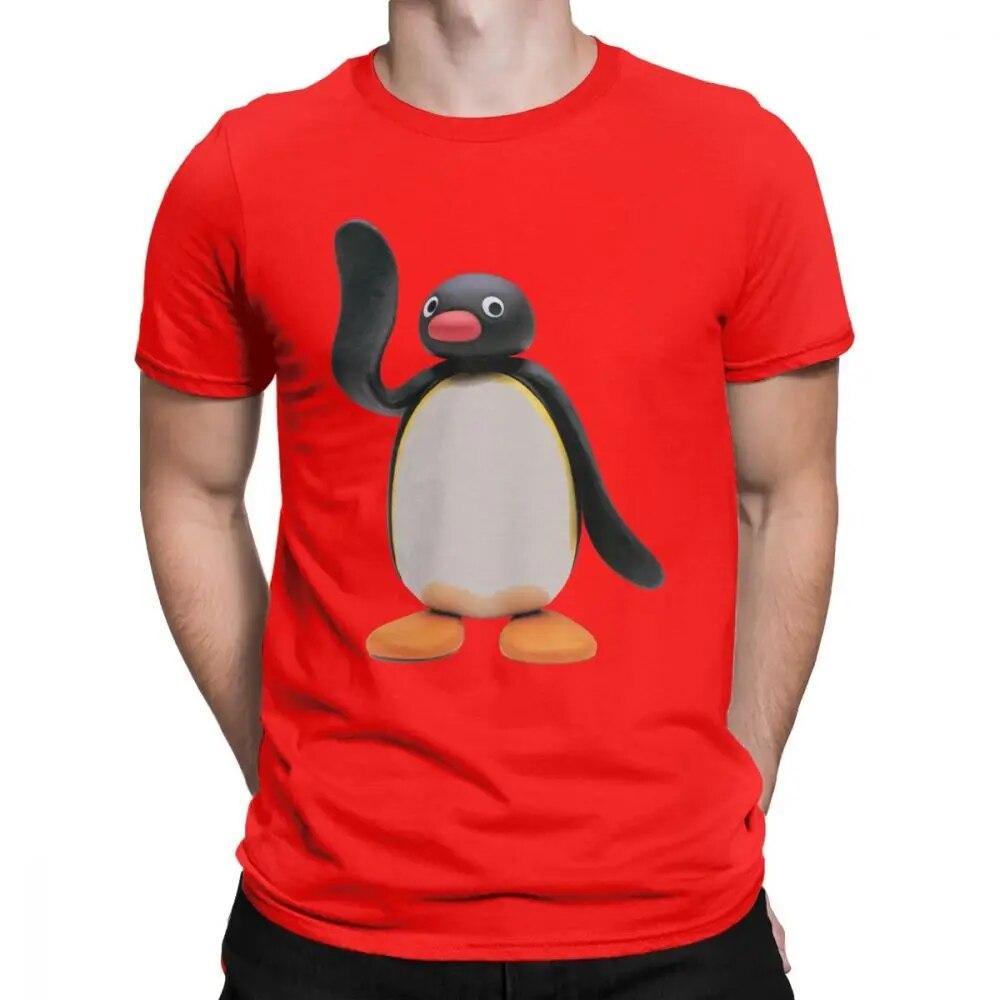 

Новинка Pingu The Penguin Футболка унісекс, бавовняна футболка серії мультфільм мем, діти 80-х, 90-х, ретро, ​​милий великий унісекс XL