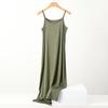 Plus Size Slimming Modal Cotton Spaghetti Strap Sleep Dress - Solid Color