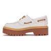 Timberland Fashion Versatile Womens Casual Shoes Thick Sole Height Increasing Women Casual Shoes White A64F4