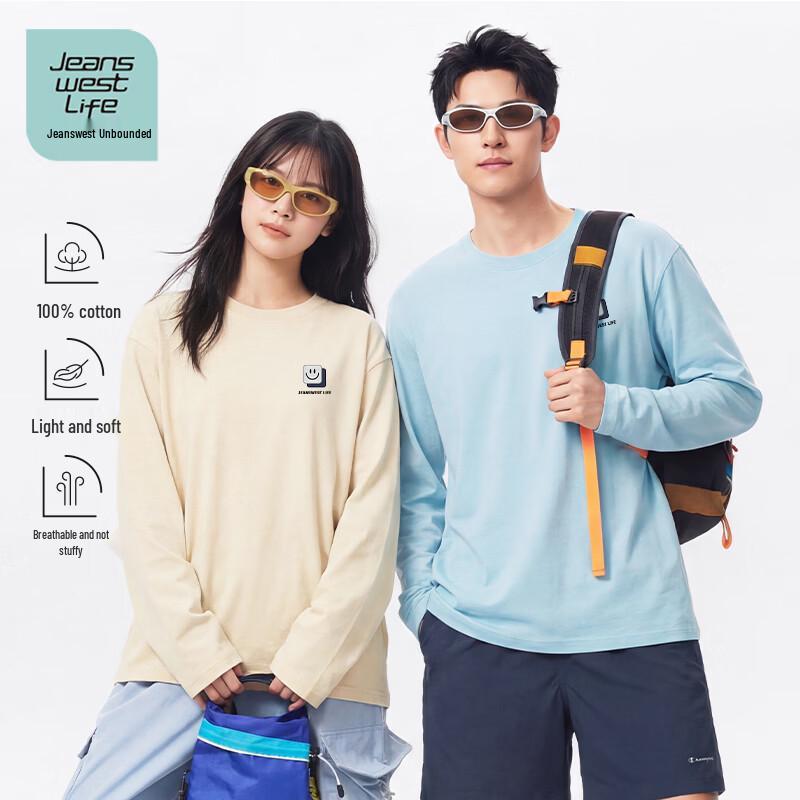JEANSWEST LIFE Men's Campus Cotton Long Sleeve T-shirt