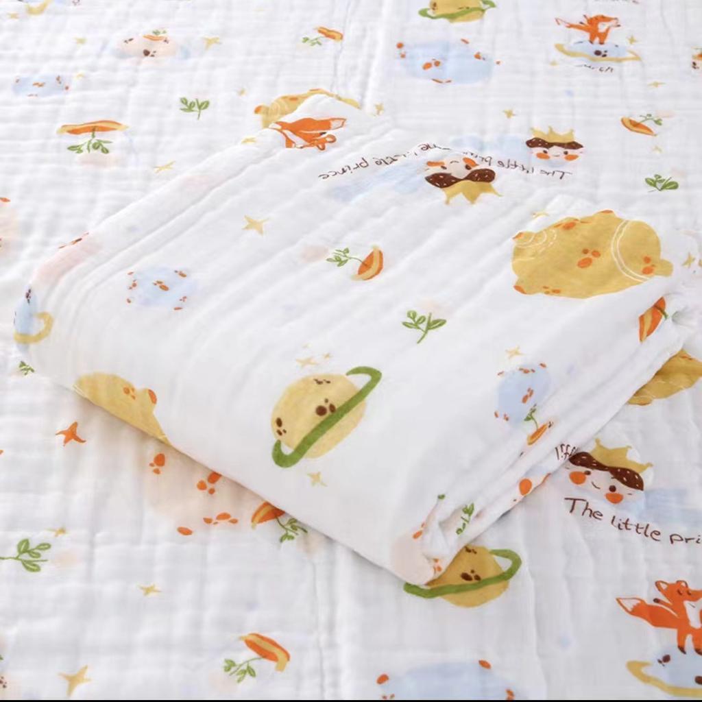 Baby Gauze Bath Towels Cloth Comfortable Anti-Pilling 4-Layer Gauze Newborn Blanket Baby Swaddle Wrap