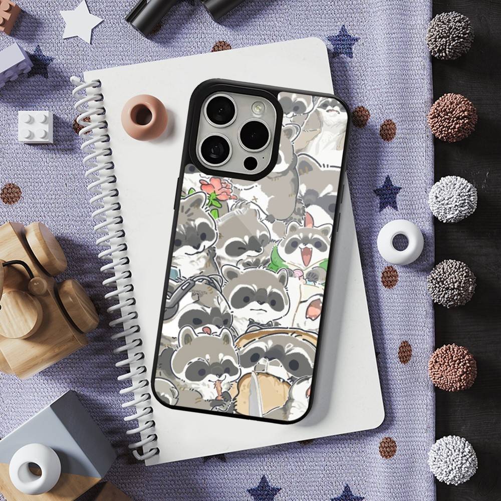 

Funny Raccoon Animal For iPhone 15,16,17,14,Plus,12,Pro,Mini,13,Max,11,For Magsafe,Magnetic Wireless Charging Case iPhone16