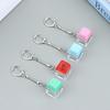 Mini Mechanical Keyboard Fidget Keychain Stress Relief Clicker Toy Portable Finger Press Sensory Toy Keyring Bag Pendant Decor