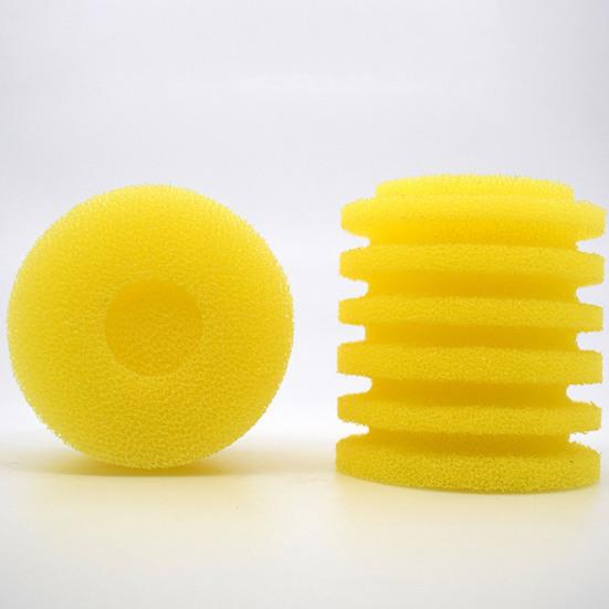 Filterschwamm, dicker, starke Adsorptionskraft, universeller, runder, gelber Aquarium-Filterschaum