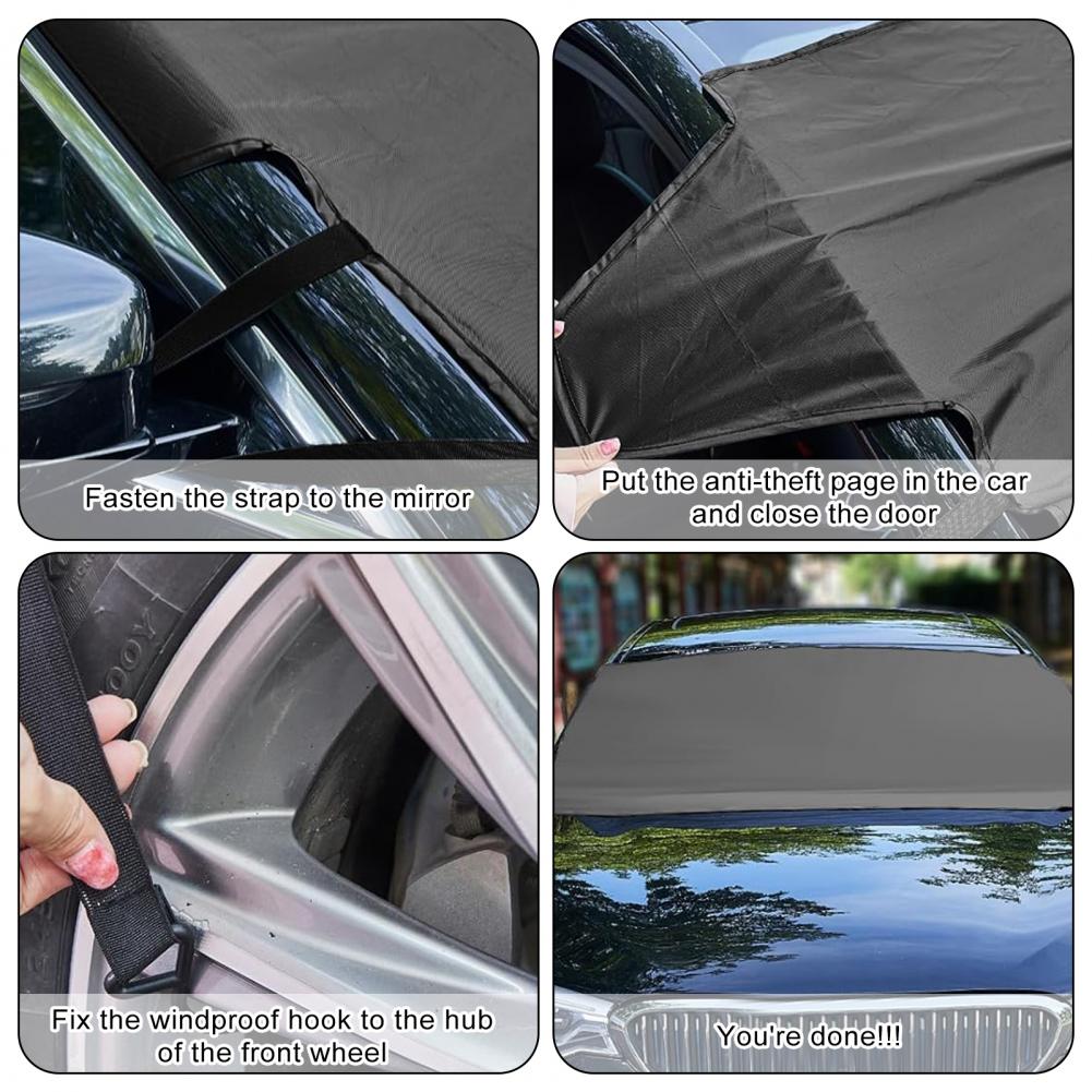 Car Front Windscreen Cover Oxford Cloth Car Windshield Sunshades Rainproof Heat Insulation Universal Car Visor Cover Accessories
