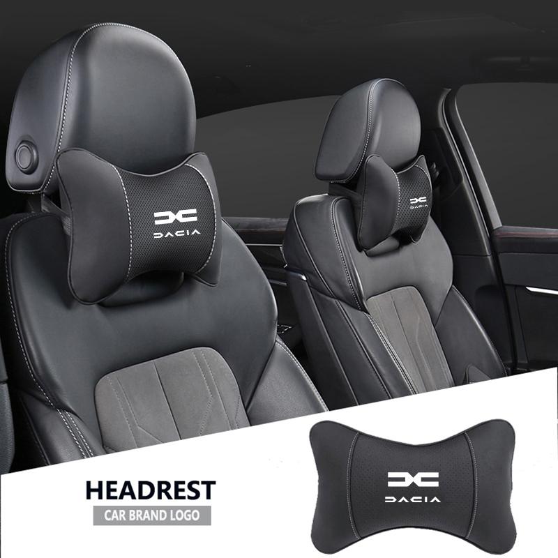 1Pcs Car Seat Headrest Auto Logo Neck Pillow For Dacia Duster Logan Spring Sandero Stepway Dokker Lodgy Jogger MCV Accessories