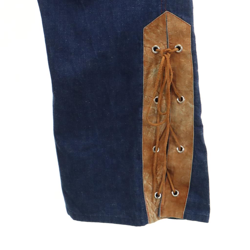 80s 42 Talon Vintage Hem spindle Flare denim pants Women Used