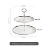 Double Layer Gold Ceramic Cake & Dessert Stand