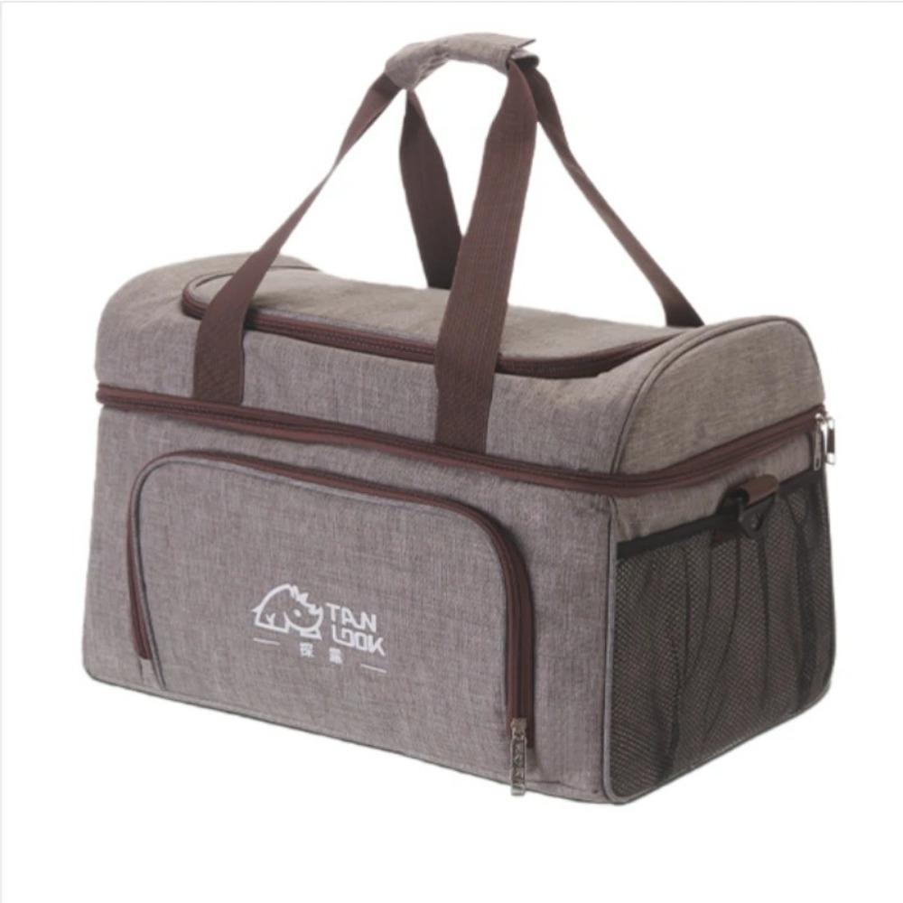 Waterproof Liner Cooling Box Large Capacity Thermal Bag Camping Cooler Bag Family Outdoor BBQ S серый