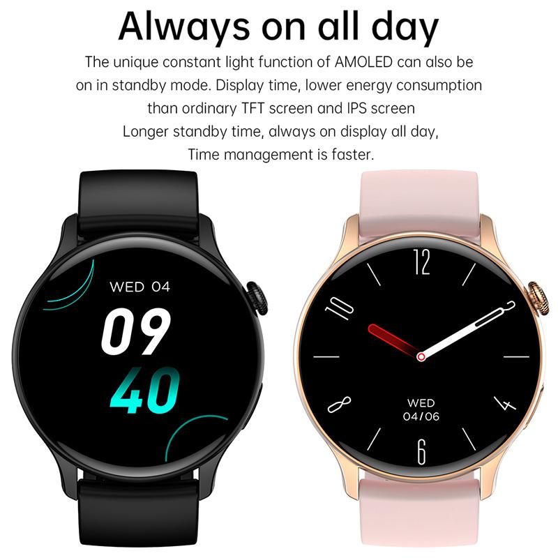Bluetooth Call Smart Watch Men Women Custom Dials Amoled Display Clock Fitness Ip68 Waterproof Sport Smartwatch For Men