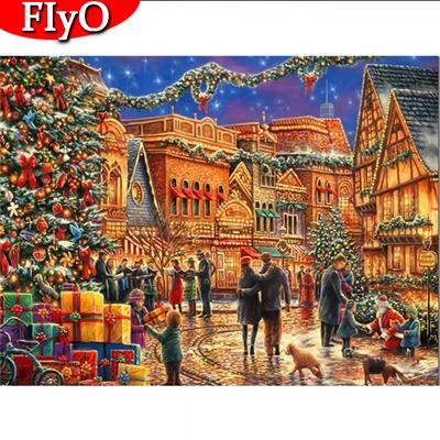 Diamant-Stickerei, Straße, voller quadratischer Bohrer, Kunst, Strass, Verkauf, Diamant-Gemälde, Landschaft, Stadt, Bastelset, Weihnachtsgeschenk