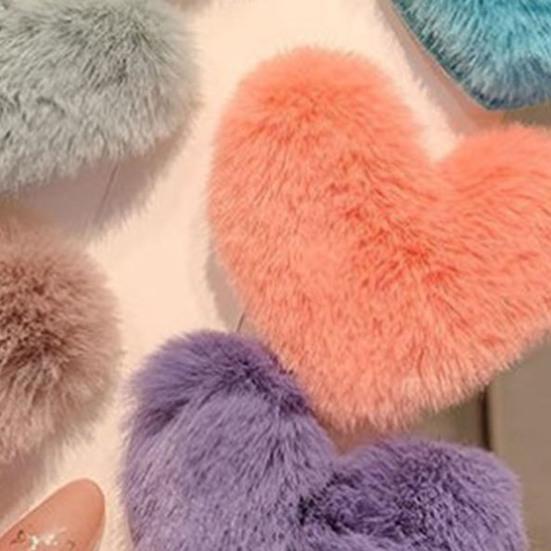 Hair Pin Sweet Plush Faux Mink Fur Elegant Anti-slip Hair Accessories Pure