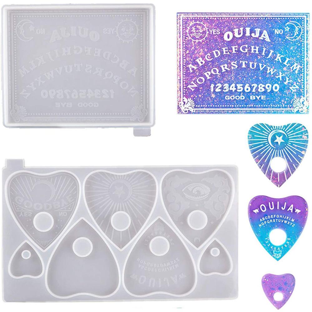 Jewelry Making Epoxy Silicone DIY Gothic Planchette Mould Resin Casting Mold Clay Tools Ouija Board