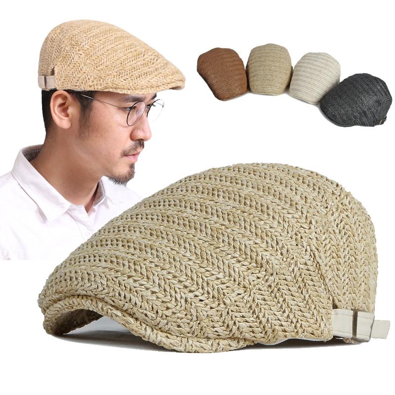 Casquette Plate Newsboy Tweed Pour Homme - Style Gatsby, Béret à Visière, Tissu Maille Léger, Unisexe, Décontracté