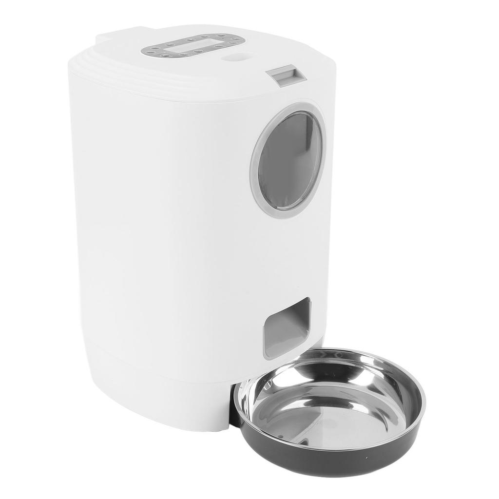 Automatischer Katzenfutterautomat 4,5L Große Kapazität Zeitgesteuert Automatischer Tierfutterautomat Intelligente Portionskontrolle Tierfutter