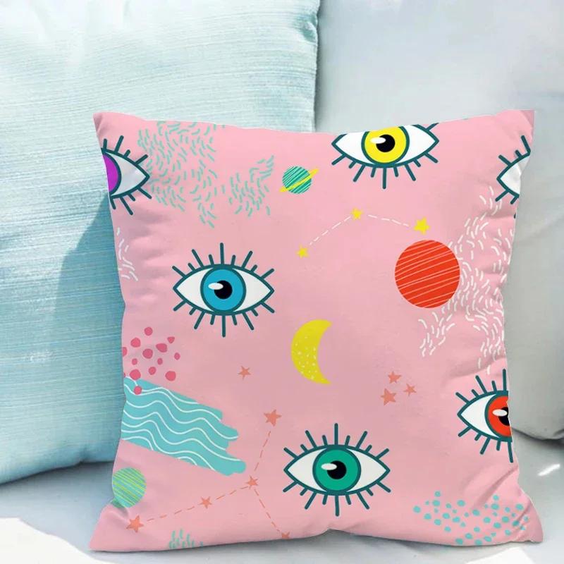 Pillowcases X Cushions Eyelash Cushion Cover for Pillow Covers Decorative Couch Pillows Double-sided Printing Short Plush