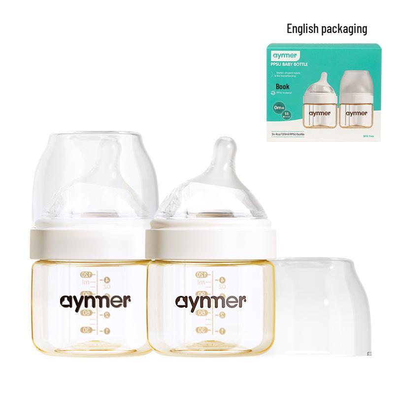 Anti-Colic High Borosilicate Glass Baby Bottle for Newborns (0-6 Months)