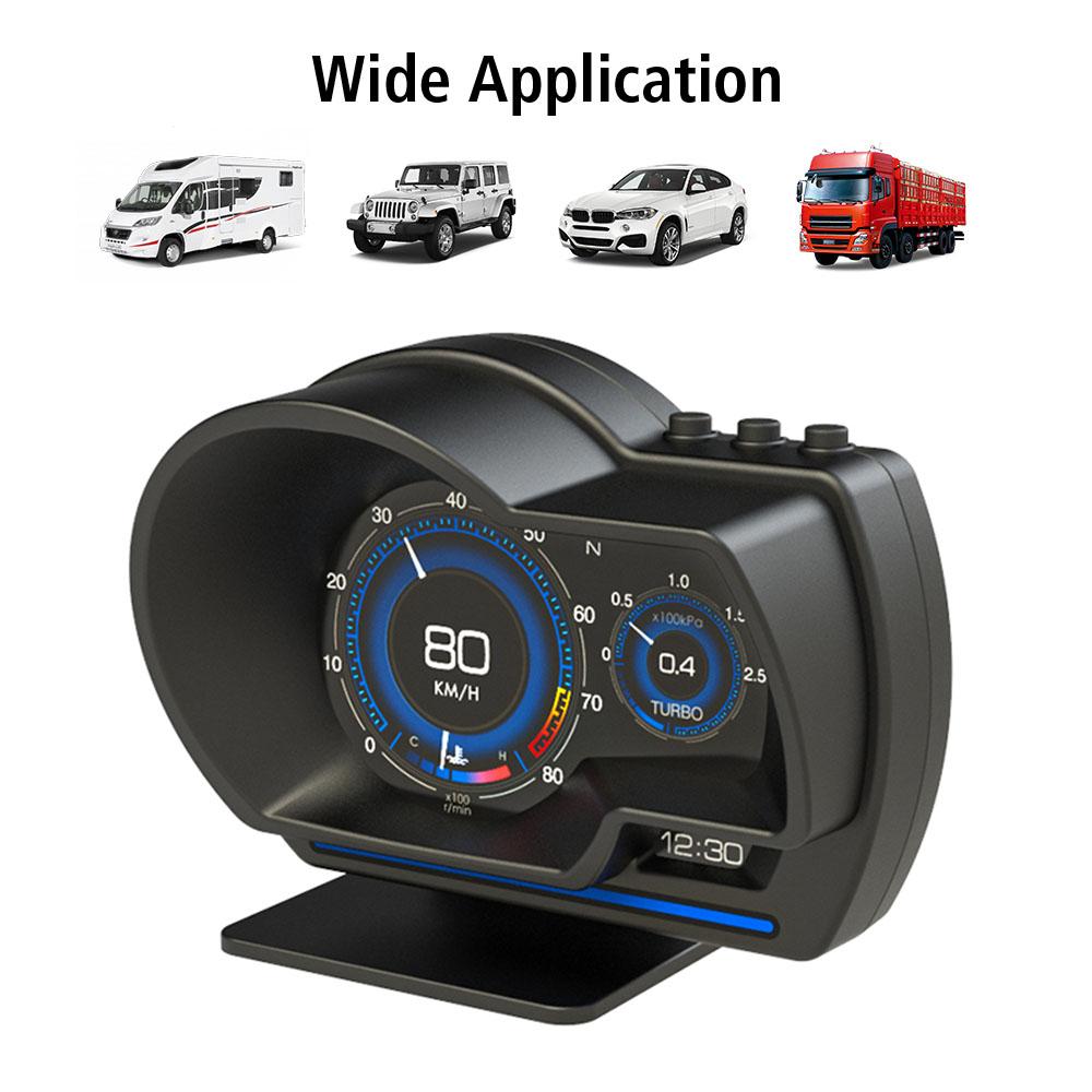Mit mehreren Alarmfunktionen HD-Display-Bildschirm Auto-Head-Up-Display Universelles Höhen-, Datums-, Geschwindigkeitsmesser BeiDou-GPS