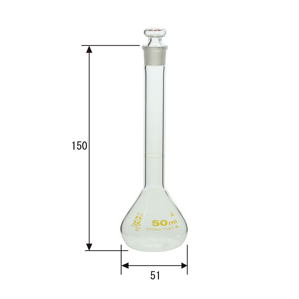 Shibata Scientific Super Grade Volumetric Flask, 50mL (020060-50)