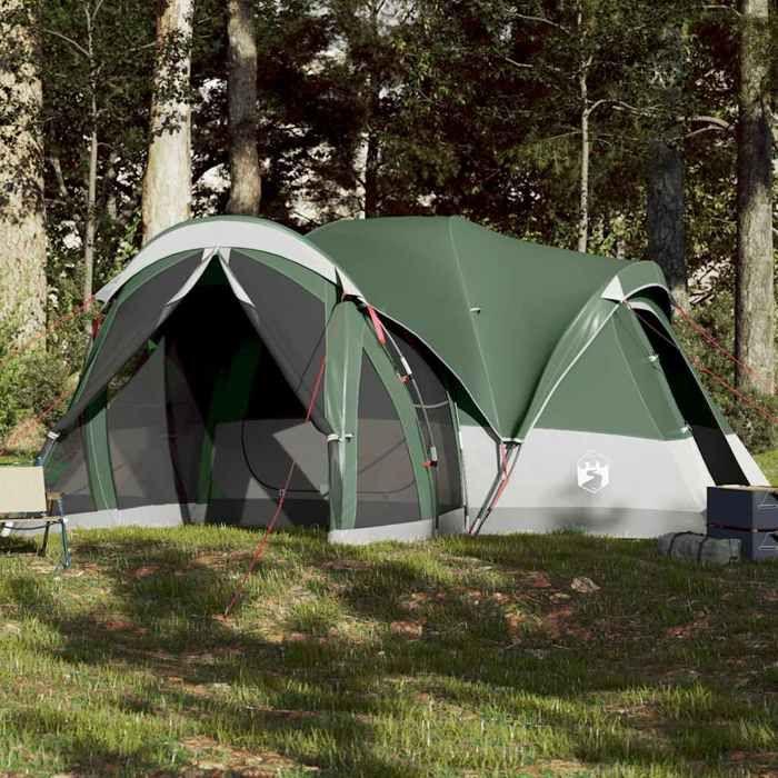 Tente familiale - vidaXL - Tipi 8 personnes - Imperméable - Vert - Facile à monter