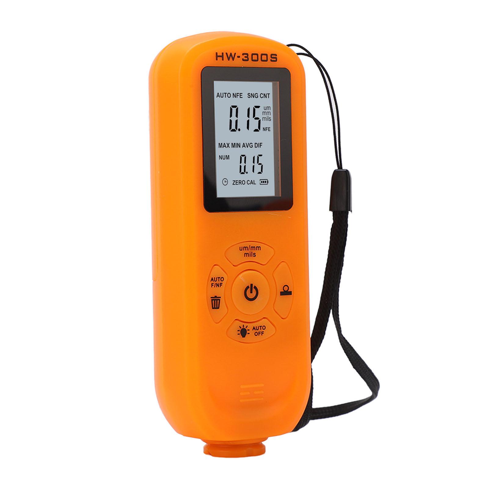 

Paint Thickness Gauge Coating Depth Meter Tester Digital Display 3 Units for Machine оранжевый
